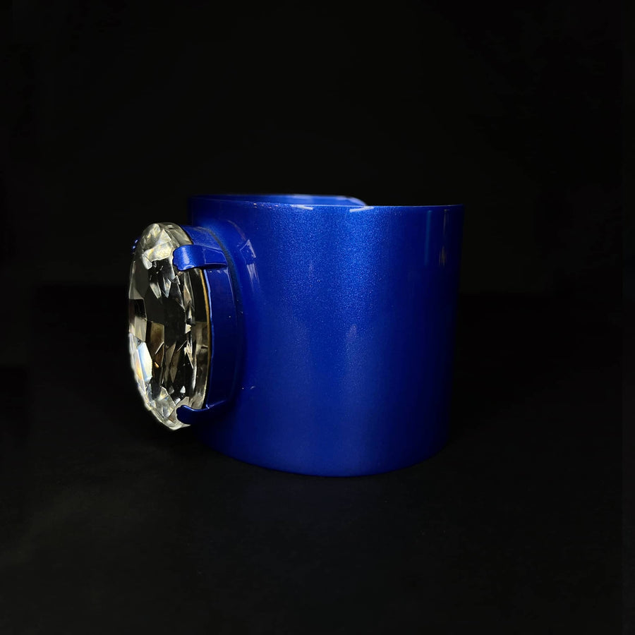 Midnight blue lacquered XXL rhinestone cuff