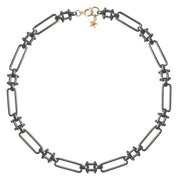 collier chaîne baroque doré noir